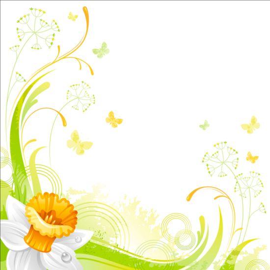 Elegant blommig bakgrund illustration vektor 01  