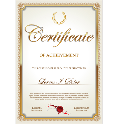Exquisite certificate frames with template vector 03  