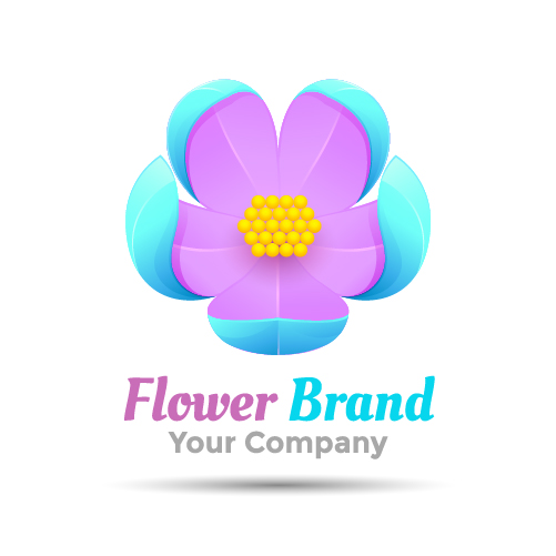Blumenmarken-Logo-Design-Vektor  