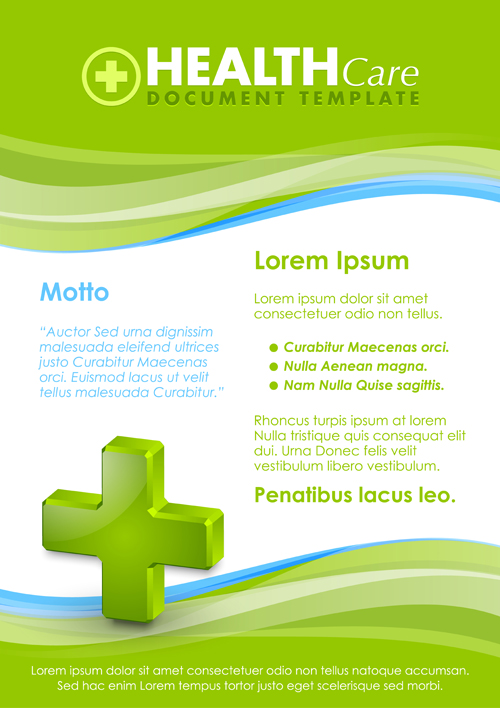 Healthcare document poster template vector 02  