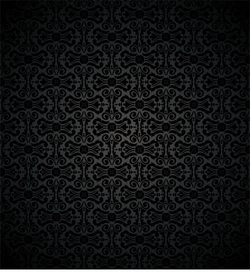 Dark Ornamental pattern vector material  