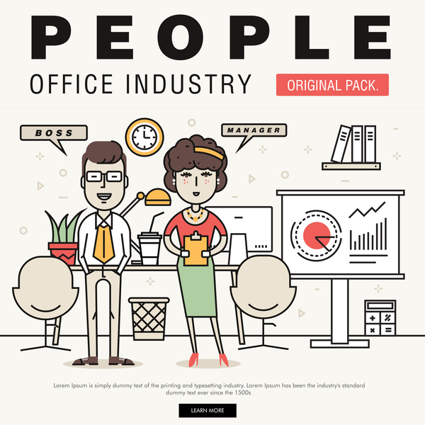 People office industry template vectors sert 04  