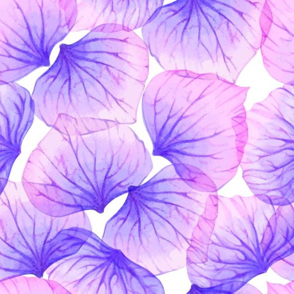 紫色の花弁のシームレスなパターン ベクトル 01  