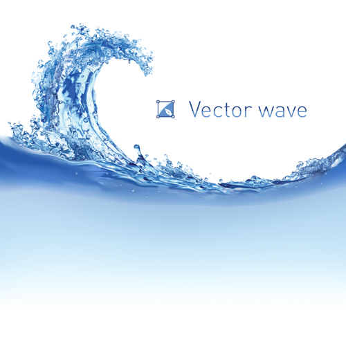 Realistic water wave vector background 01  