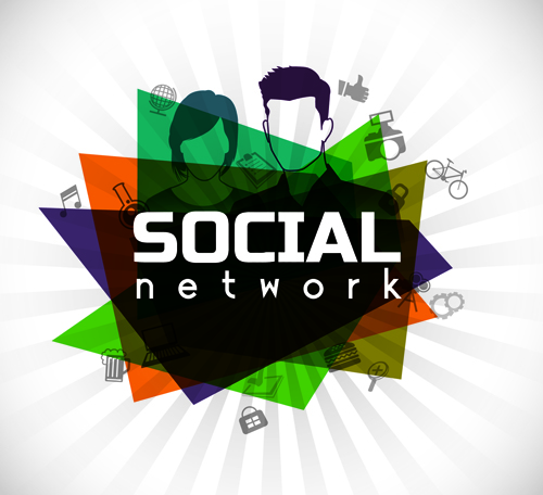 Social network and people idea business background 04  