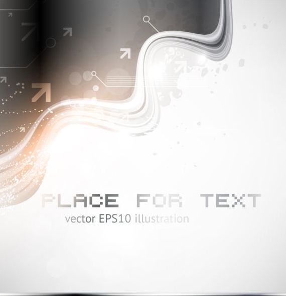 Conception de vector illustration abstraite ondulés Tech 01  