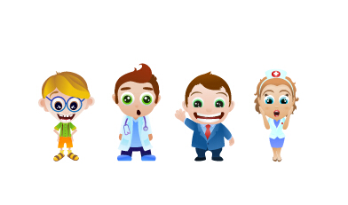 Vector cartoon doctors graphics  