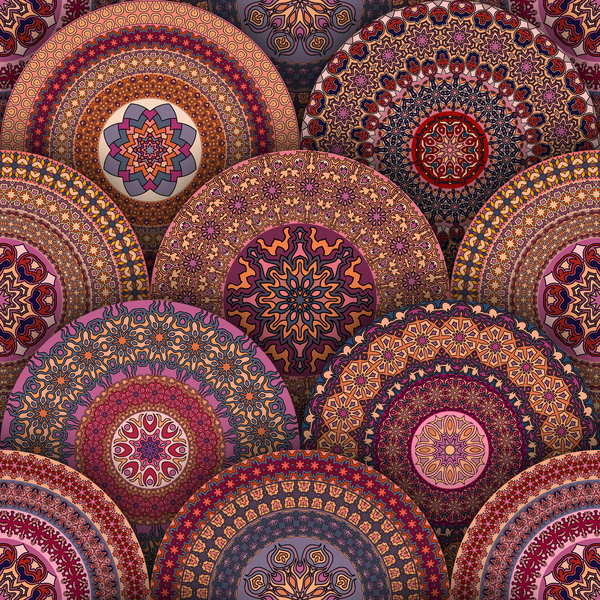 Vintage floral texture pattern vectors 15  