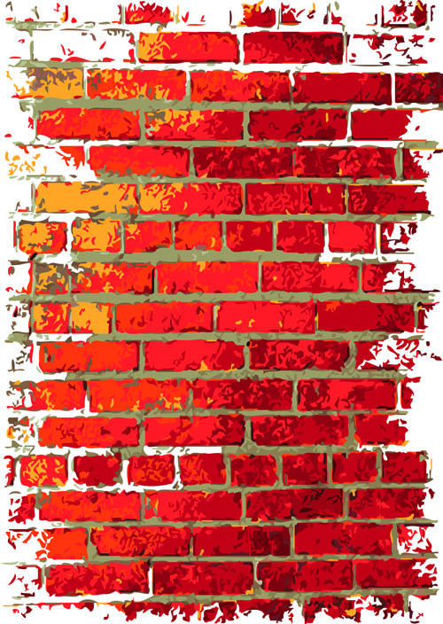 Brick wall Object backgrounds vector graphics 04  