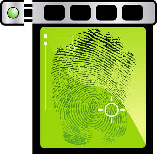 Set of Fingerprint identification vector 03  