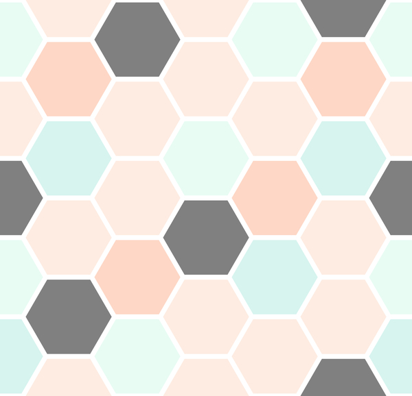 hexagon pattern seamless vector set 04  