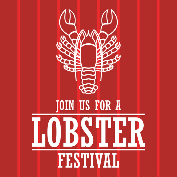 lobster frstivtal poster retro vectors 09  