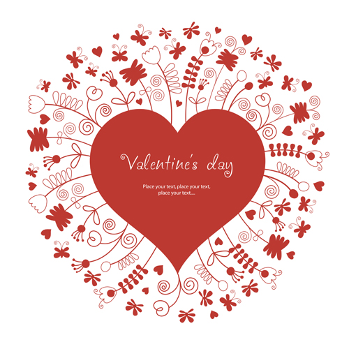 Valentine love backgrounds vector set 06  