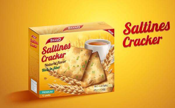 saltine cracker ad affiche modèle vecteur 03  
