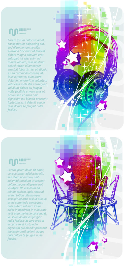 Music background vector material  