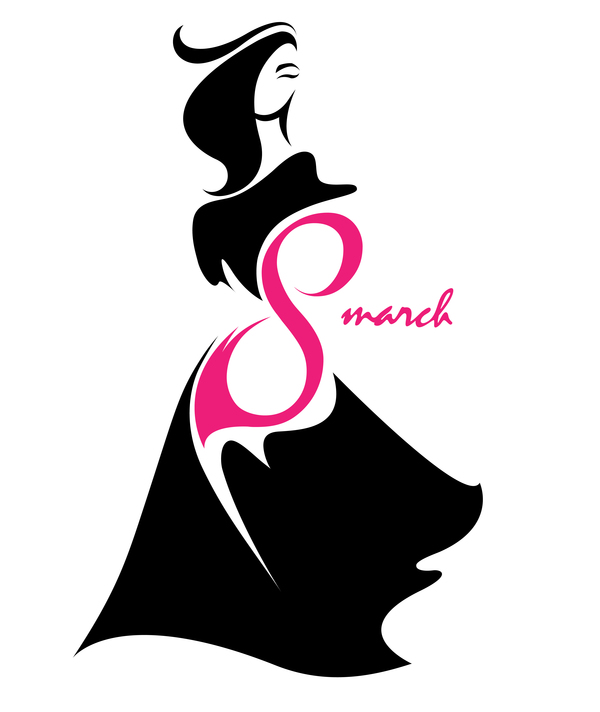 8月3日女性の日ロゴデザインのベクトル02  