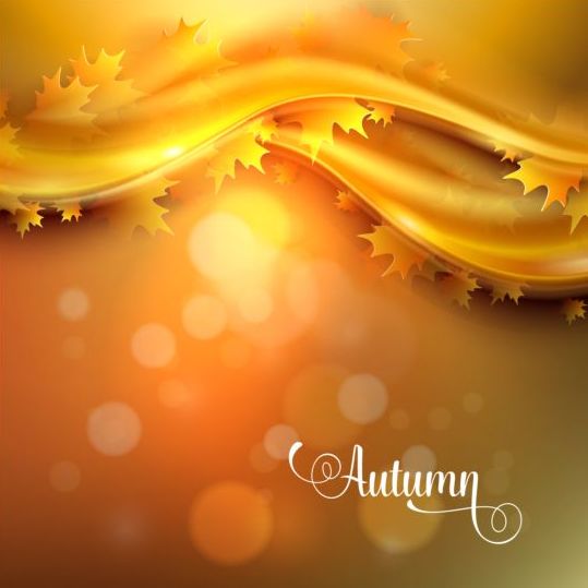 Abstract autumn background shiny vector 05  