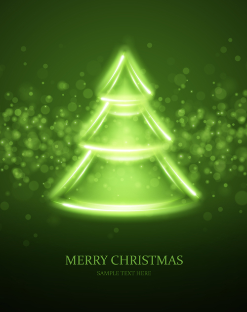 Elements of Abstract christmas tree vector material 05  