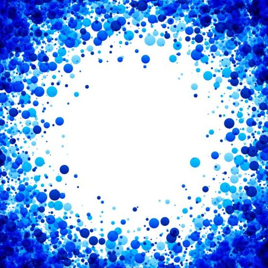 Blå prickar ram vektorer  