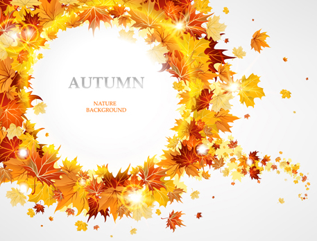 Creative Autumn leaves figures vector background 02  