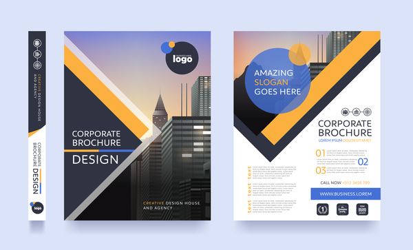 Couverture de brochure créative vecteur de design moderne 02  
