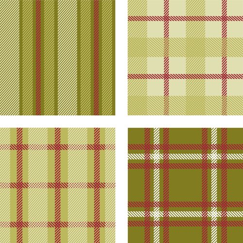 Fabric plaid pattern vector material 06  