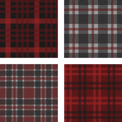 Fabric plaid pattern vector material 15  