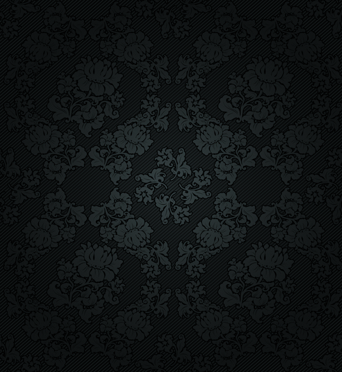 Fabric of Floral Patterns design vector set 04  