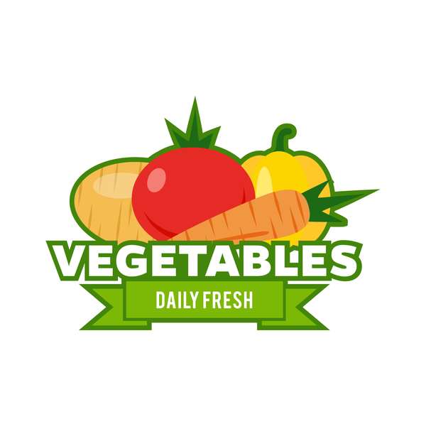 Fresh vegetables logo design vector 06  