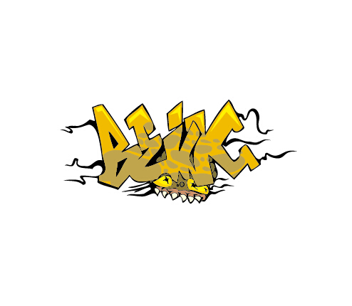 Funny graffiti alphabet design vector 25  