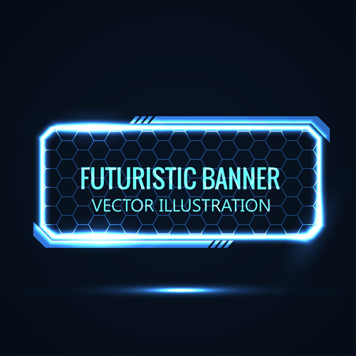 Futuristic banner concept vector 03  