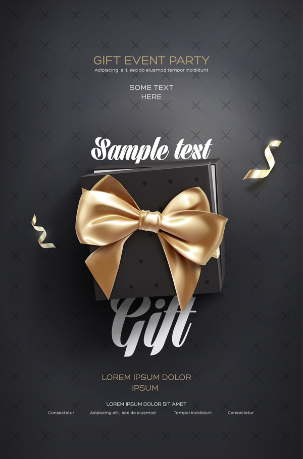 Gift event party poster vector  