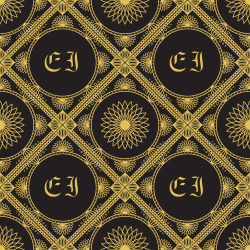 Gold lineart seamless pattern luxury vector 05  