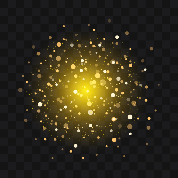 Goldener Lichteffekt-Illustrationsvektor 01  