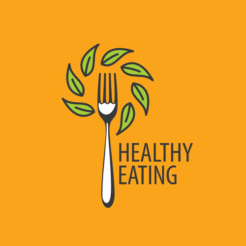 Healthy eating logo design vector set 06  