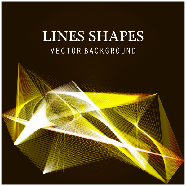 Light lines shapes shiny background vector 09  