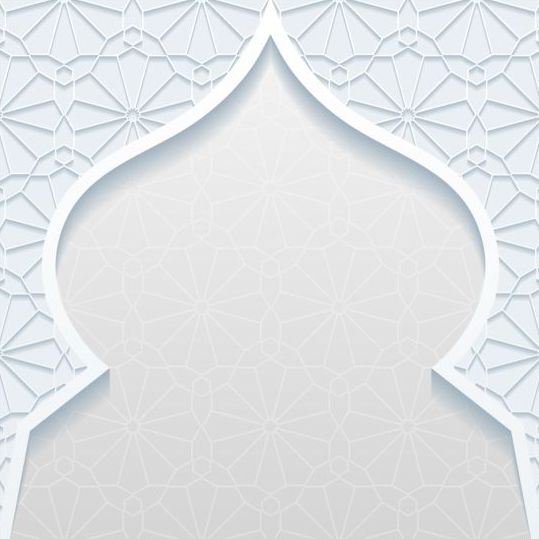 Mosque outline white background vector 08  