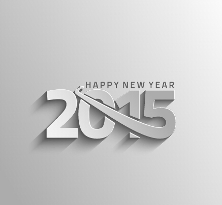 New year 2015 text design set 02 vector  