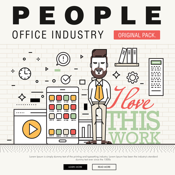 People office industry template vectors sert 13  