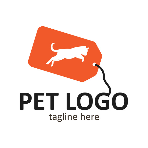 Pet logo creative design vector 04  