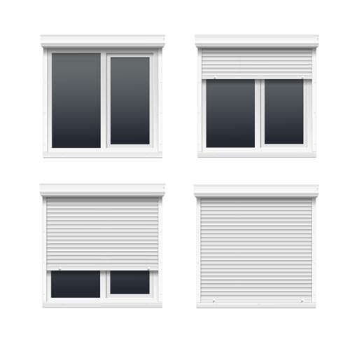 Plastic window design template vector 01  
