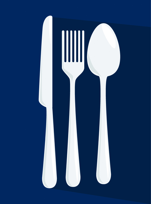 Realistic kitchen cutlery design vector graphics 11  