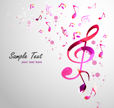 Stylish colorful music vector background graphics 03  