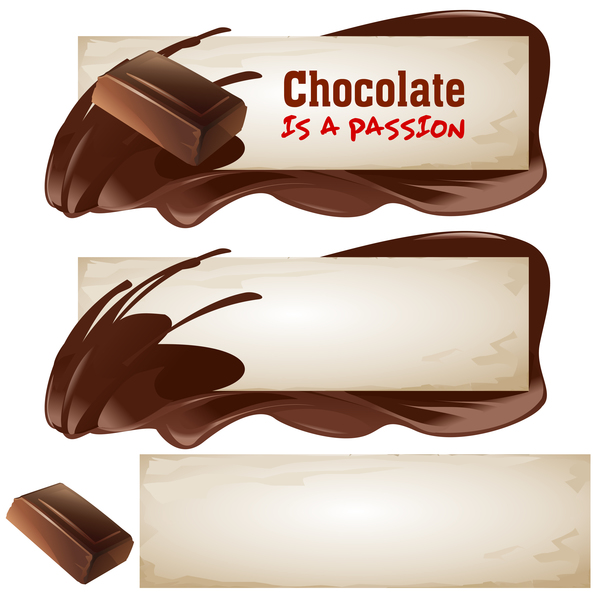 Vector chocolate banner material 03  