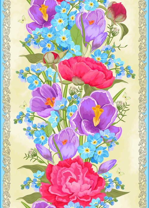 Vivid Flowers vector art 04  