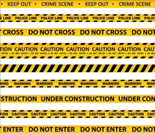 Warning caution ribbon vector material 03  