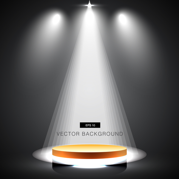 White spotlight with studio background vector 02  