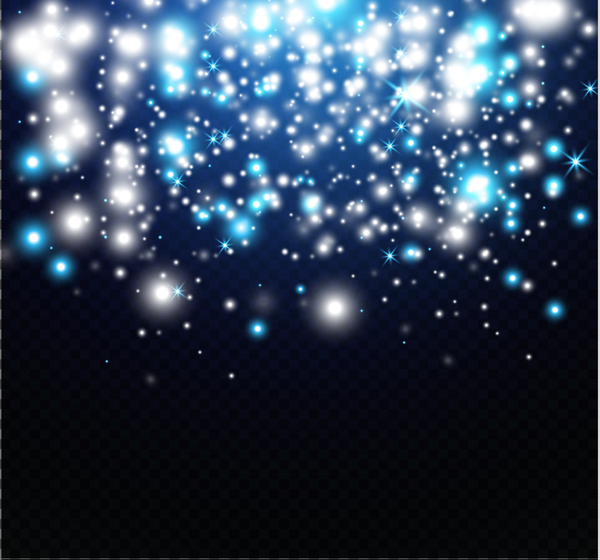 White with blue light dots background vector  