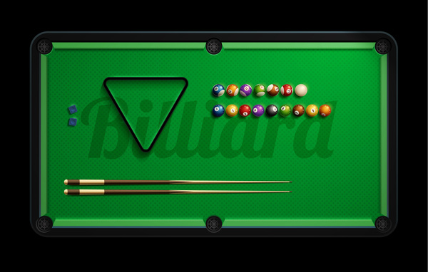 pool table with billiard vector material 02  