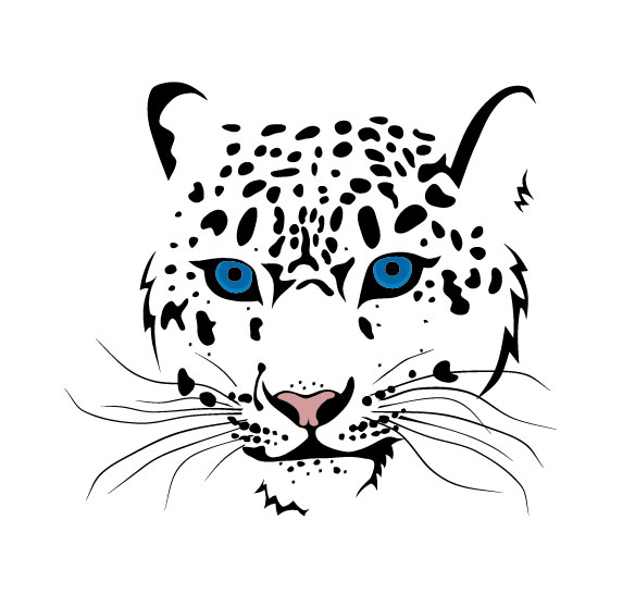 Set of Cheetah vector picture art 13  